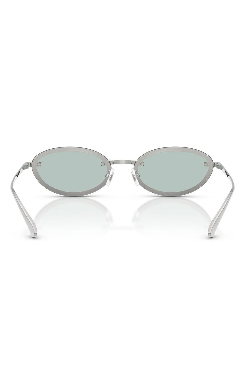 Jimmy Choo Zina 59mm Oval Sunglasses, Alternate, color, Silver / Azure Flash Silver