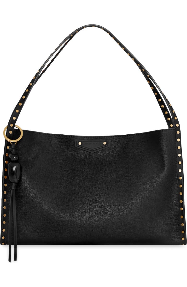 Rebecca Minkoff Dylan Leather Shoulder Bag, Main, color, Black