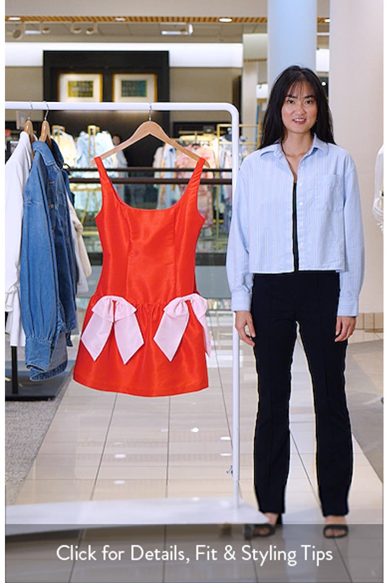 Noretta Bow Satin Minidress video