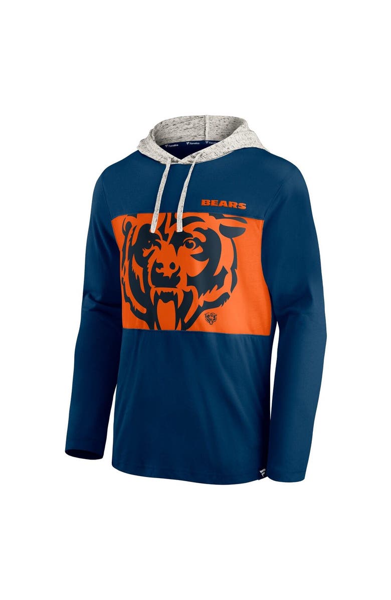 FANATICS Men's Fanatics Branded Navy Chicago Bears Long Sleeve Hoodie T-Shirt, Alternate, color,