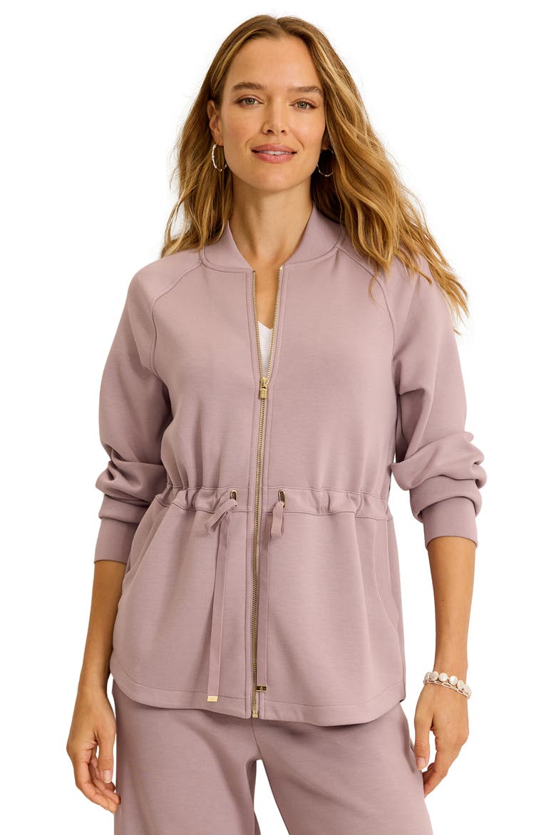 Palm Voyage Zip-Up Jacket, Alternate, color, LAVENDER FOG