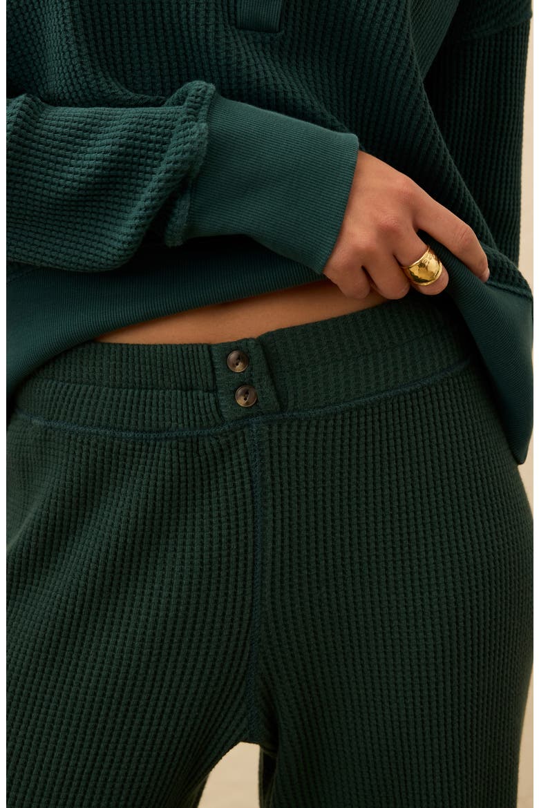 Après Organic Cotton Waffle Pants, Alternate, color, SEAMOSS
