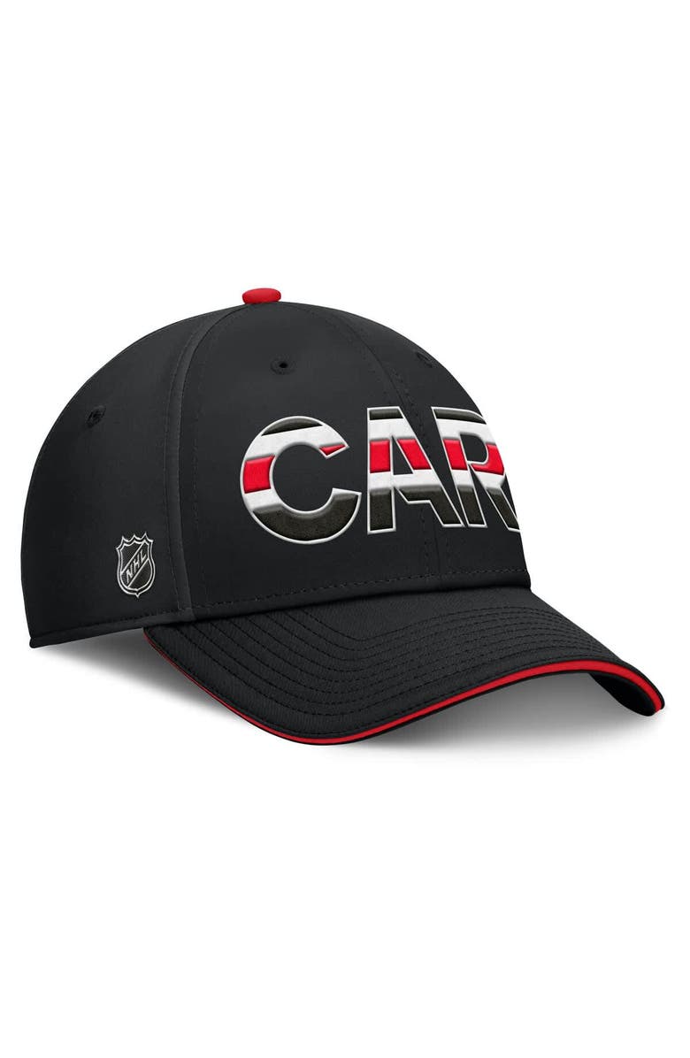 FANATICS Men's Fanatics Black/Red Carolina Hurricanes Authentic Pro Rink Team Code Flex Hat, Alternate, color, 
