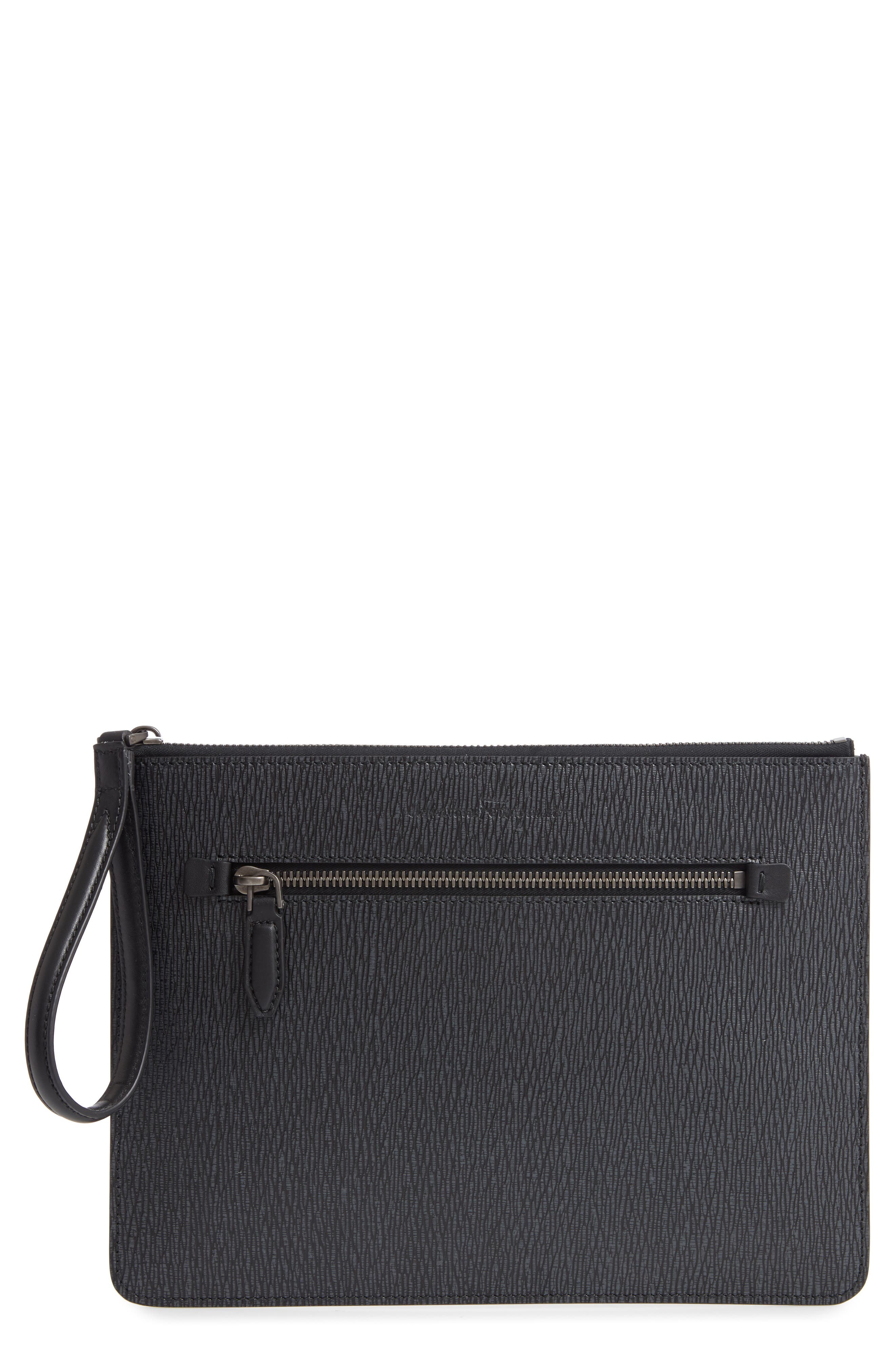 FERRAGAMO Salvatore Ferragamo Revival 3.0 Leather Zip Pouch, Main, color, 