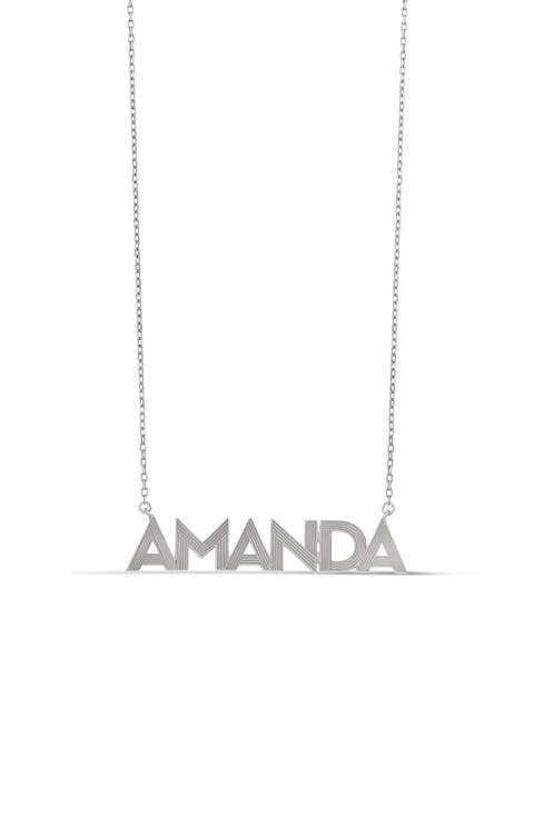 Fluted Name Pendant Necklace