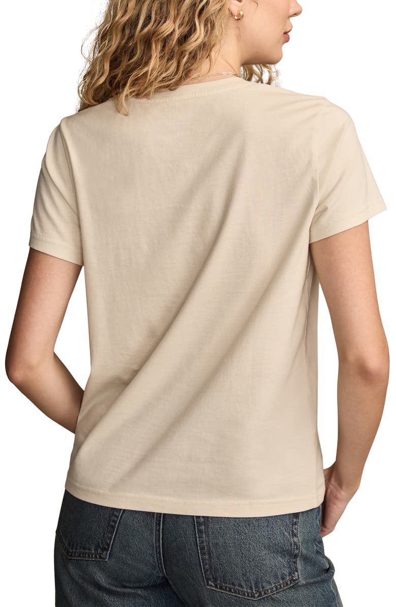 Lucky Brand Lucky in Love Butterfly Cotton Graphic T-Shirt, Alternate, color, Bright White