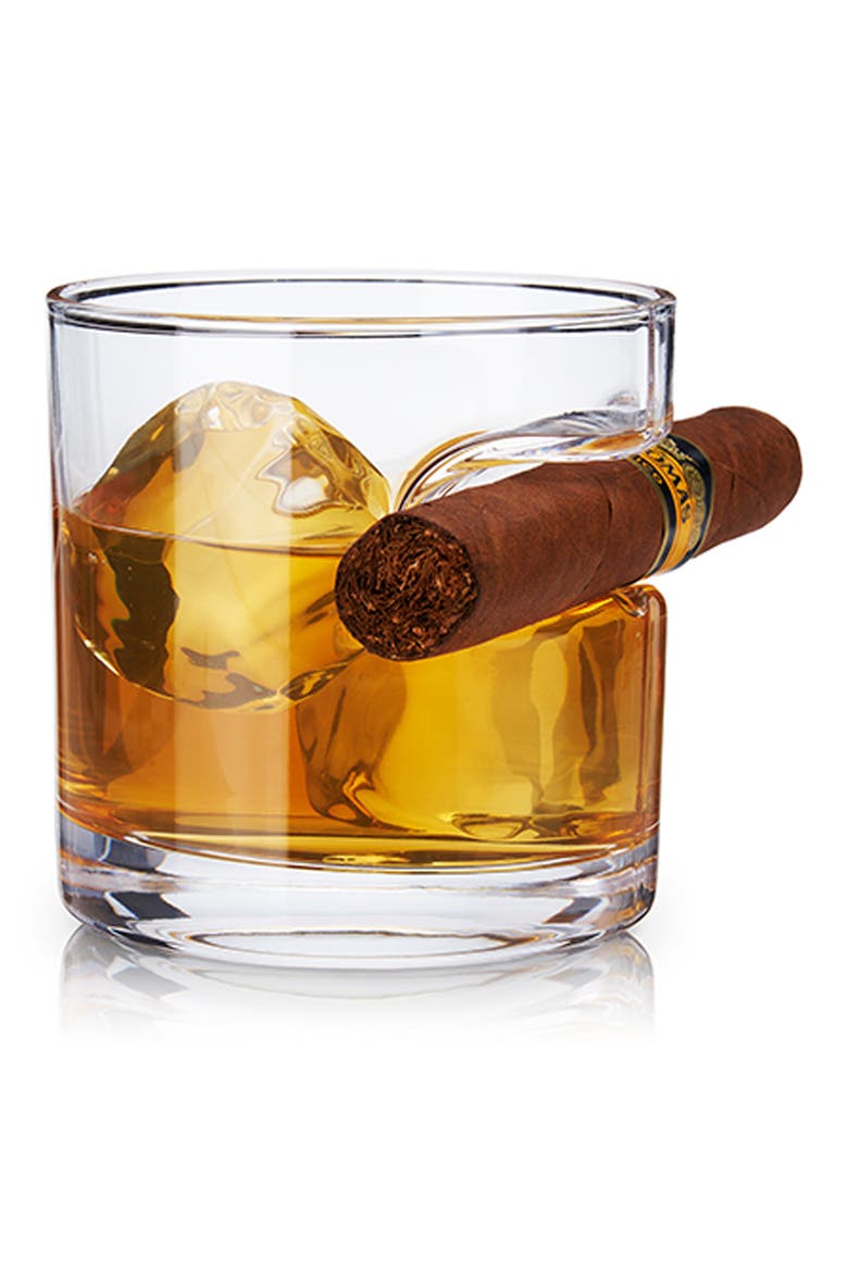 Raye Crystal Cigar Glass, Main, color, CLEAR