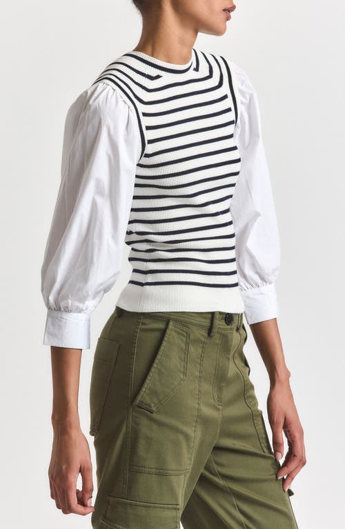 Derek Lam 10 Crosby Tirza Mixed Media Sweater In Multi