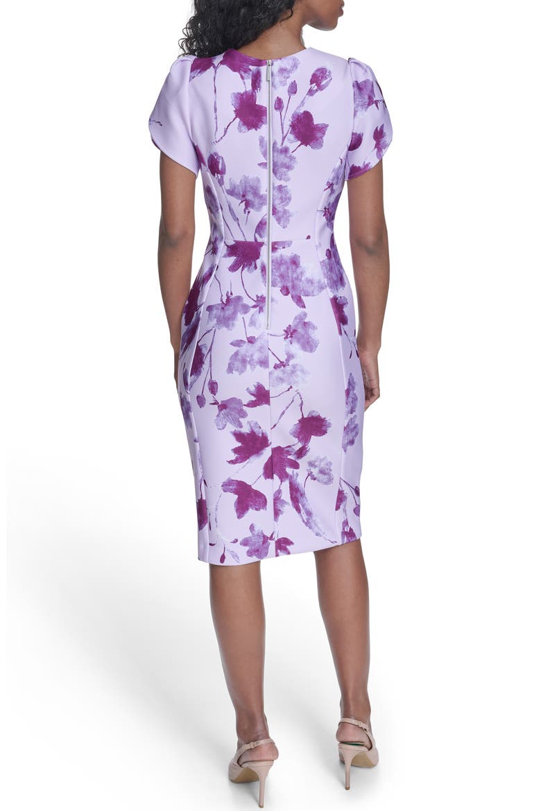 Floral Sheath Midi Dress, Alternate, color, CHERRY BLOSSOM MULTI