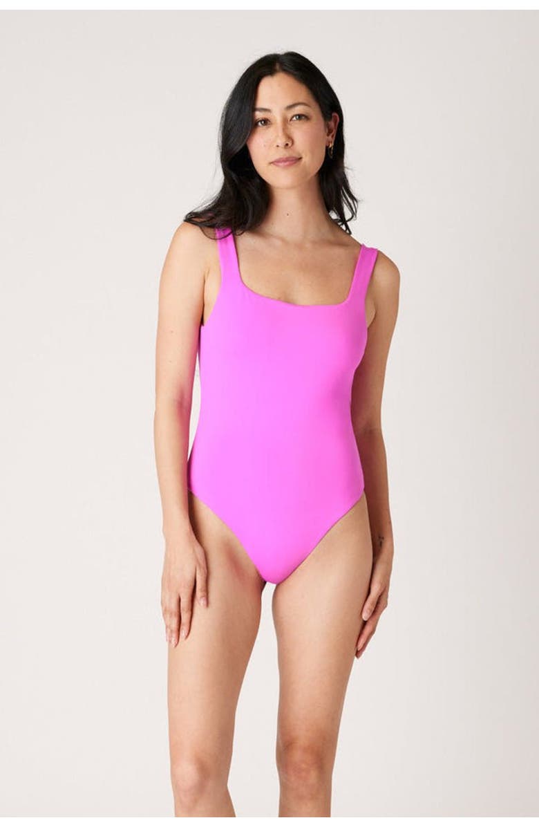 LONDRE BODYWEAR The Square Neck Minimalist, Alternate, color, Fuchsia