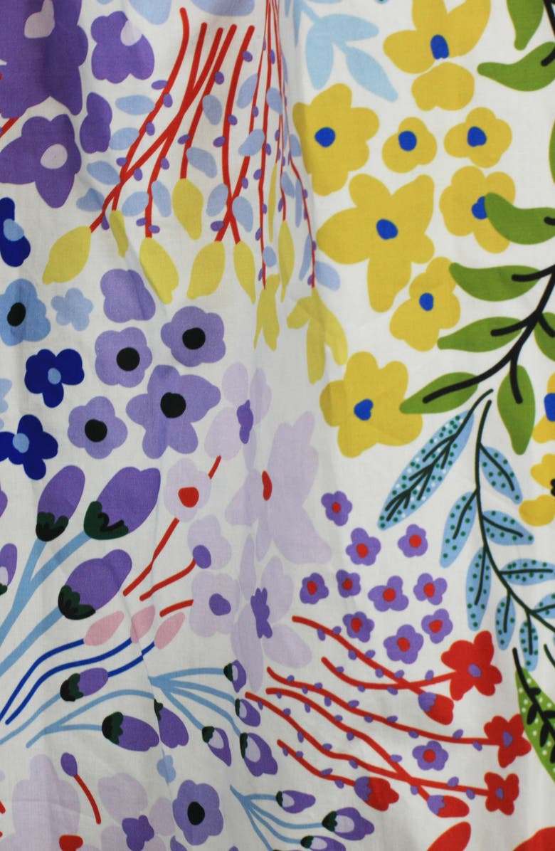 Jessie Zhao New York Purple Garden Scoop Neck Cotton Midi Dress, Alternate, color, Purple