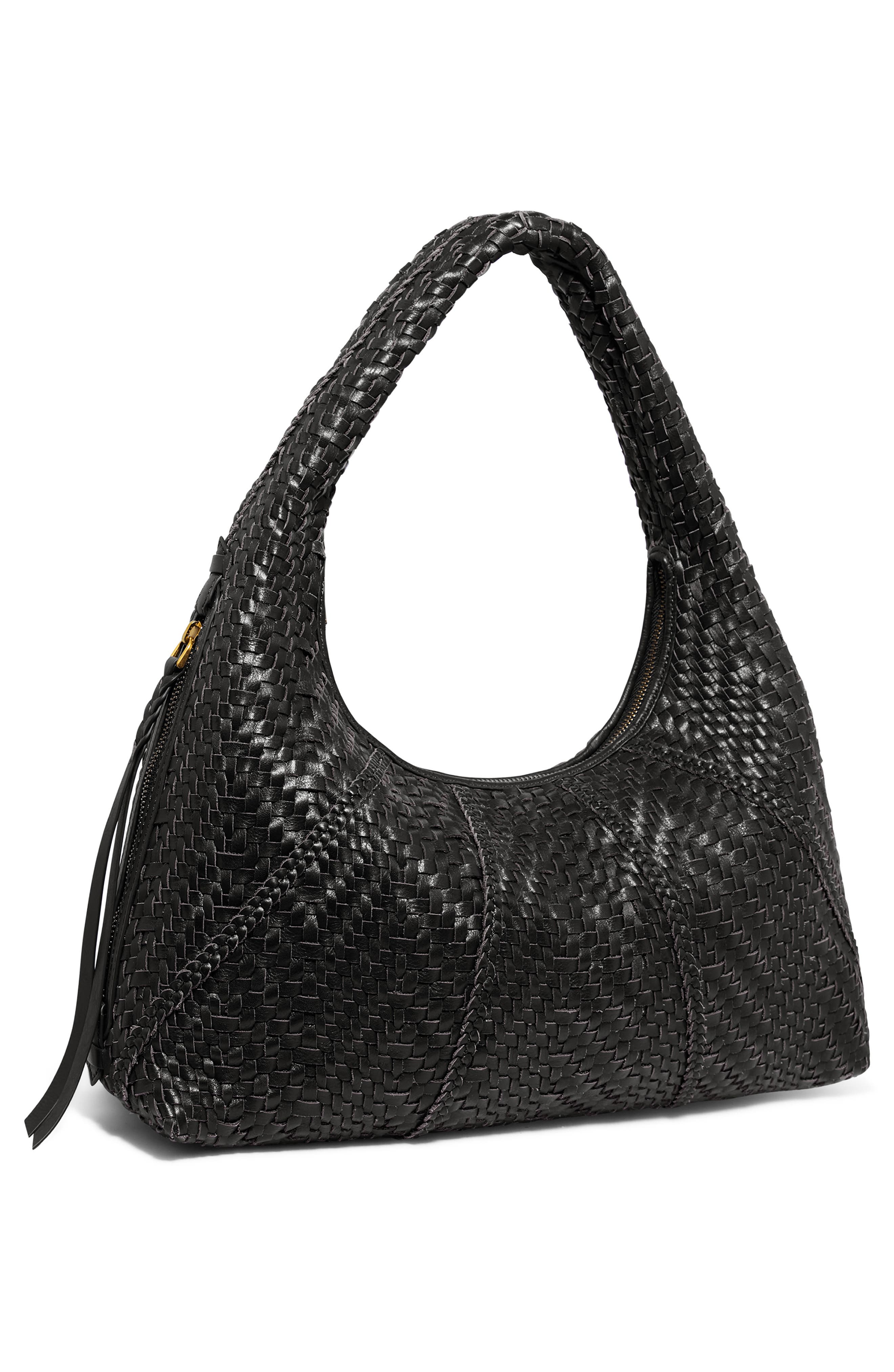 AIMEE Chelsea Woven Leather Hobo Bag, Alternate, color, 