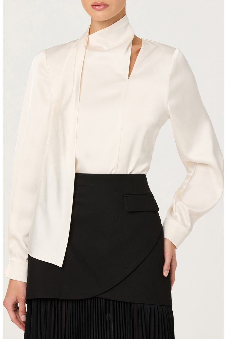 Felista Scarf Neck Long Sleeve Shirt, Main, color, OFF WHITE