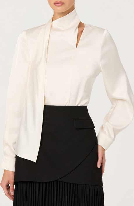 ASTR the Label Felista Scarf Neck Long Sleeve Shirt