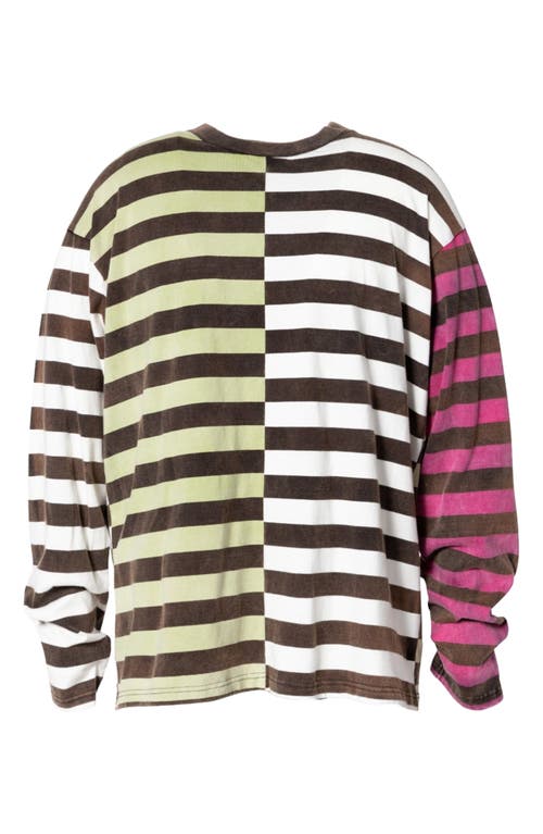 Mnml Stripe Long Sleeve Cotton T-shirt In Multi
