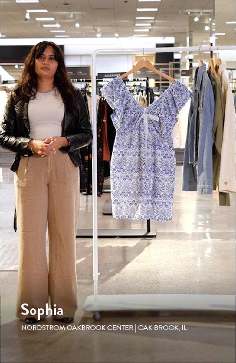 Skylar Embroidered Cotton Eyelet Minidress, sales video thumbnail