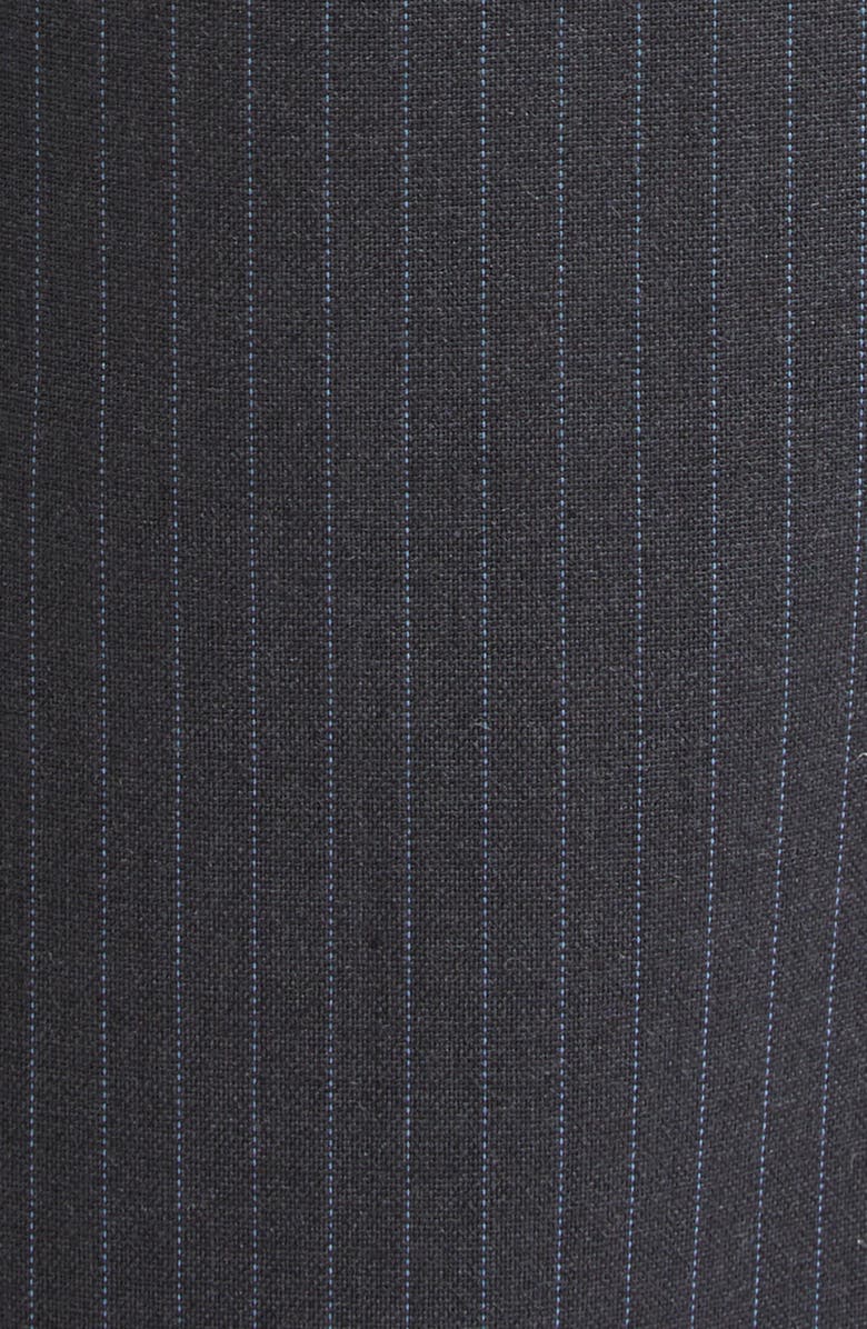 Paloma Wool Bigas Pinstripe Tie Detail Straight Leg Crop Trousers, Alternate, color, Dark Grey