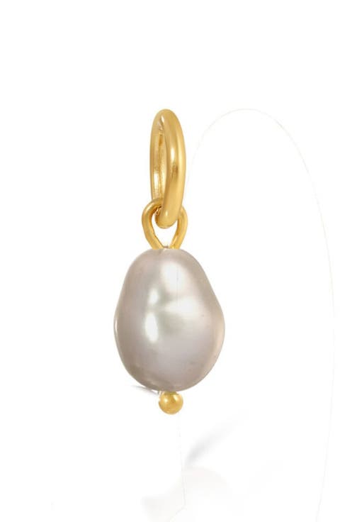 Grey Freshwater Pearl Charm