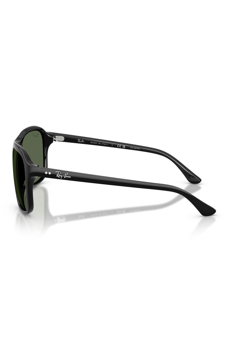 60mm Square Sunglasses, Alternate, color, BLACK