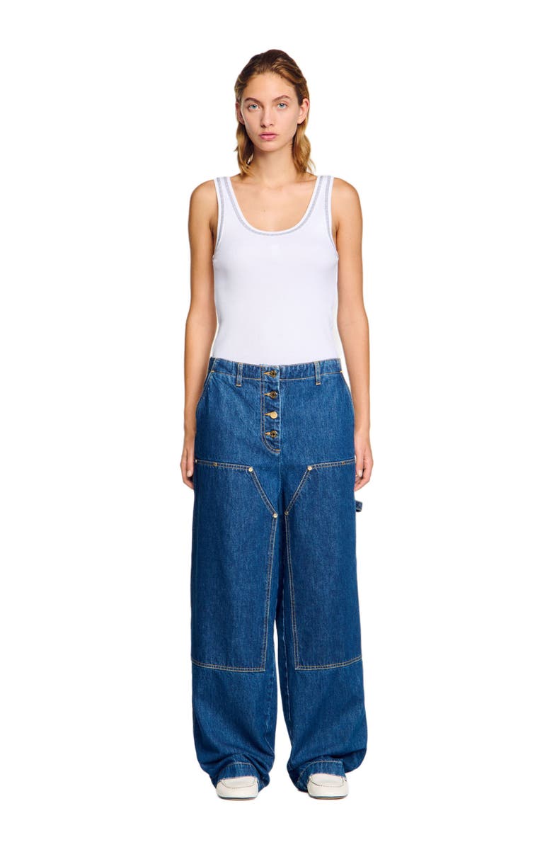 SANDRO Carpenter jeans, Alternate, color, 