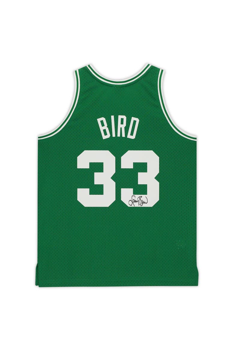 Larry Bird Boston Celtics Autographed Green Mitchell & Ness Swingman Jersey, Alternate, color, Green