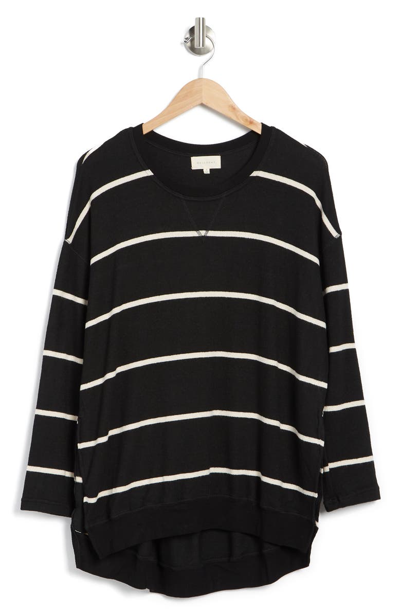 MELLODAY Stripe Double Layer Top, Alternate, color,