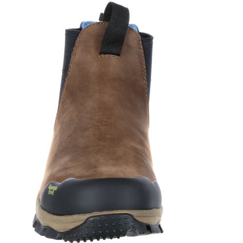 Georgia Boot Slipresistant Waterproofchelsea Work Romeo Boot In Brown