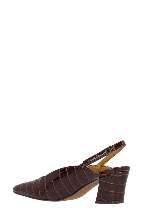 J. Reneé Stasia Croc Embossed Slingback Pump In Brown