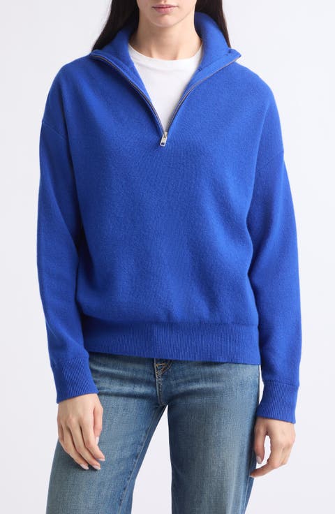 Hudson Quarter Zip Cashmere Sweater