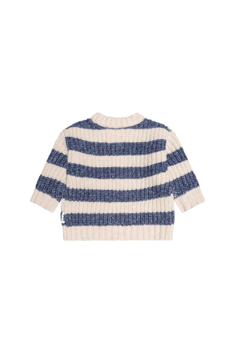 Ink Stripe Hux Emb Sponge Pullover, Alternate, color, Ink / Ecru