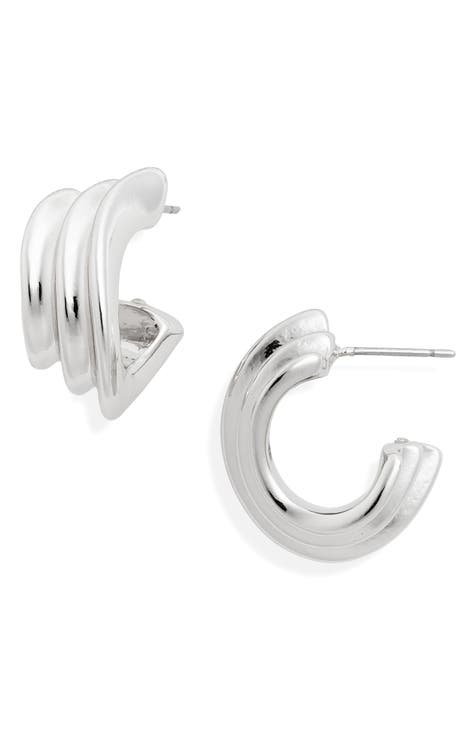 Ridged Hoop Earrings