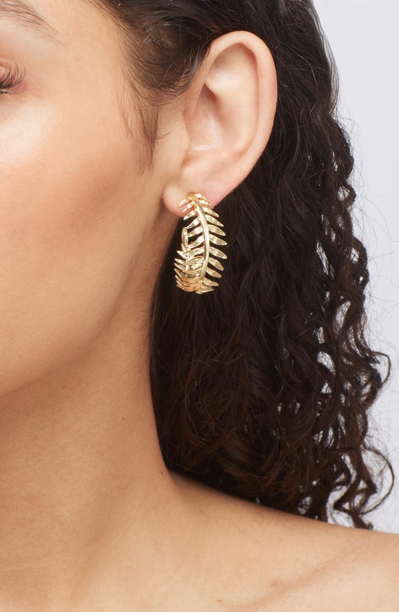 Kendra Scott Kayla Hoop Earrings, Alternate, color, Gold