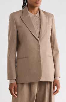 Sweet Pea Pinstripe Wool & Cashmere Blazer