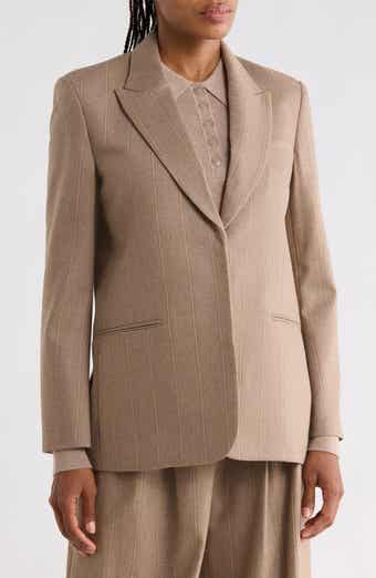 Sweet Pea Pinstripe Wool & Cashmere Blazer