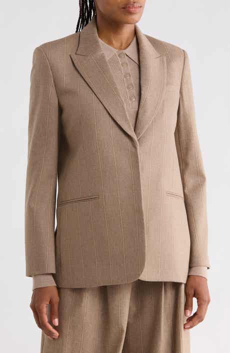 Sweet Pea Pinstripe Wool & Cashmere Blazer
