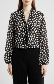Tahari ASL Bow Neck Top