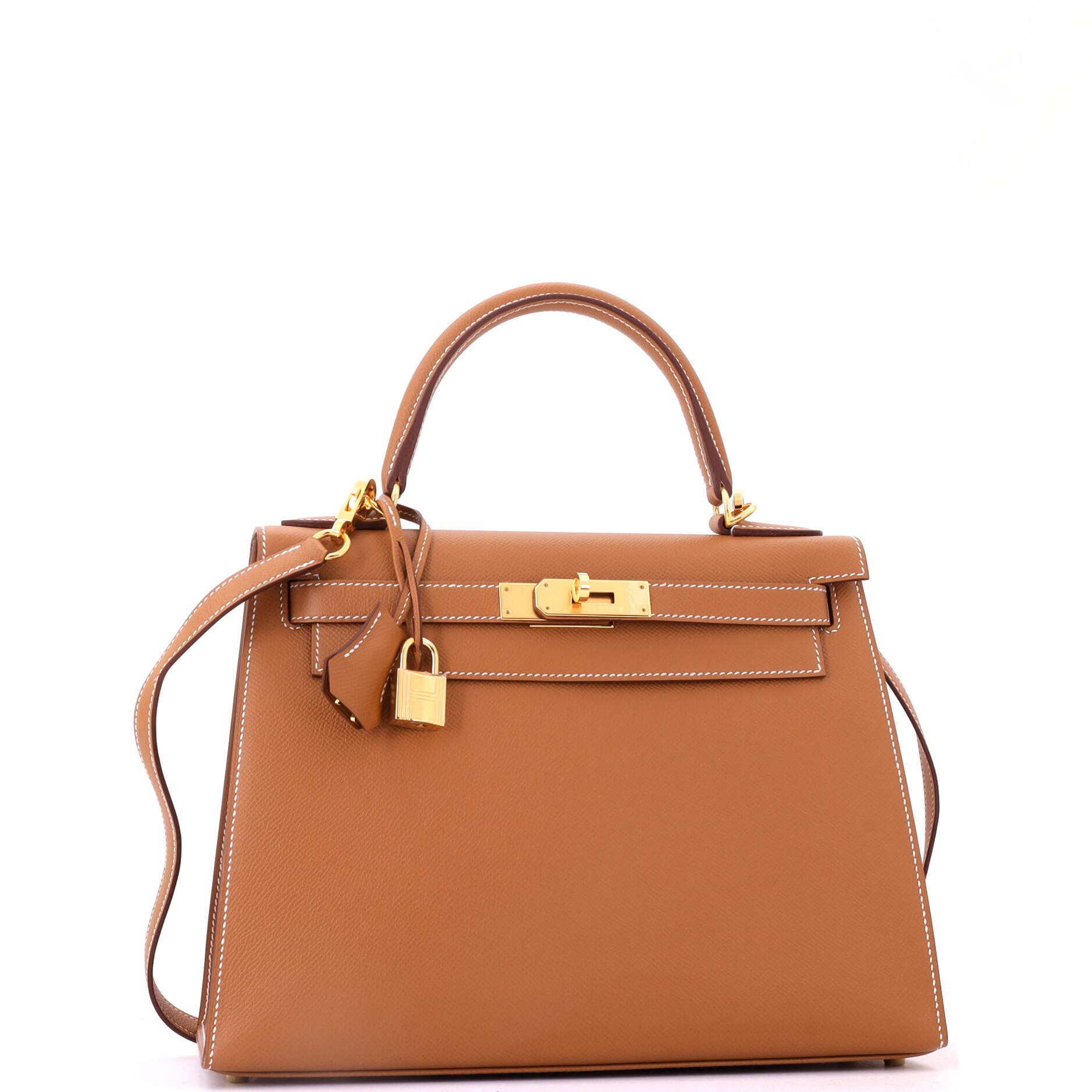 Kelly Handbag Brown Epsom with Gold Hardware 28, Alternate, color, Metallic Gold