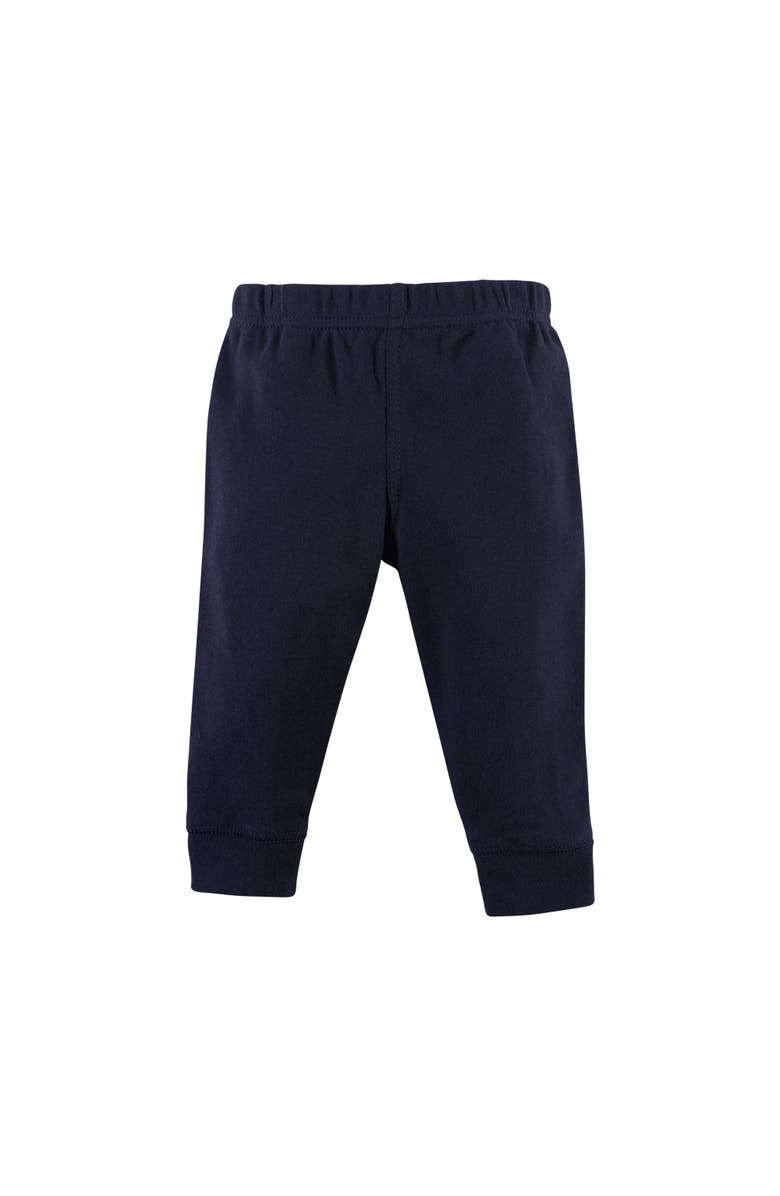 Hudson Baby Three-Piece Long-Sleeve Bodysuit Outfit with Pants and Footwear, Alternate, color, Football Huddles Long Sleeve