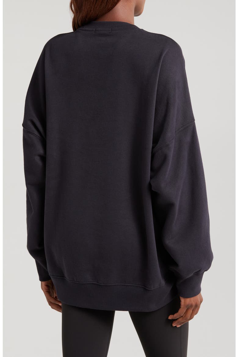 Solstice Oversize Cotton Blend Sweatshirt, Alternate, color, BLACK