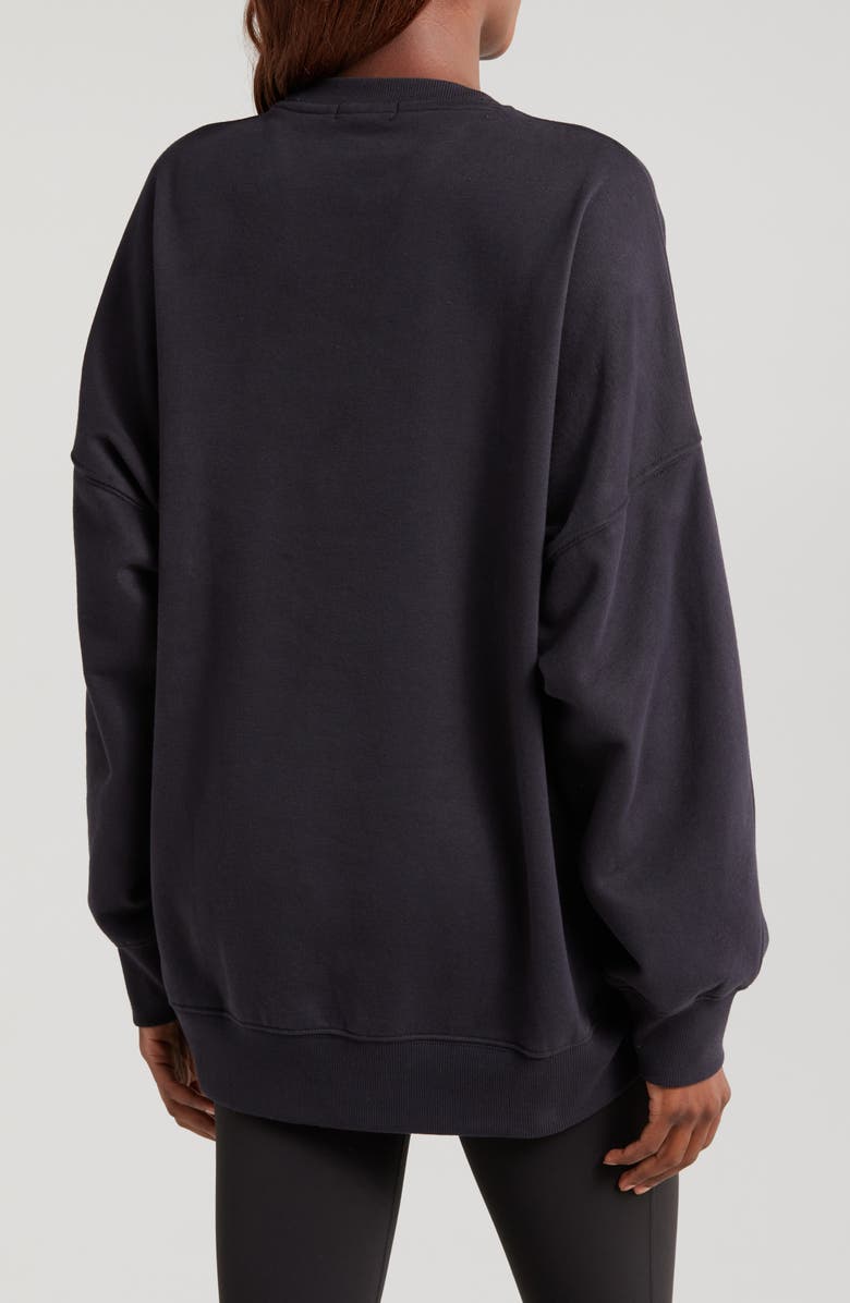 Beyond Yoga Solstice Oversize Cotton Blend Sweatshirt, Alternate, color, Black