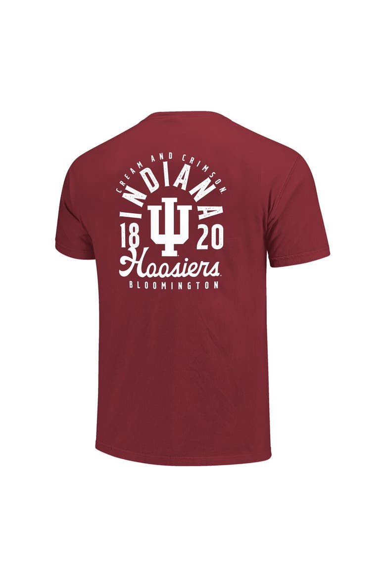 Men's Crimson Indiana Hoosiers Comfort Colors Mascot Overlay T-Shirt, Alternate, color, Crimson