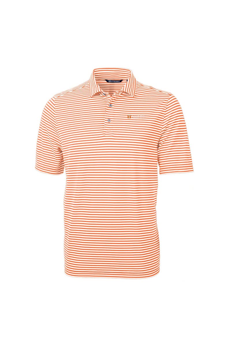 Cutter & Buck Men's Cutter & Buck  Tennessee Orange Tennessee Volunteers Alumni Logo Virtue Eco Pique Stripe Recycled Polo, Alternate, color, Orange