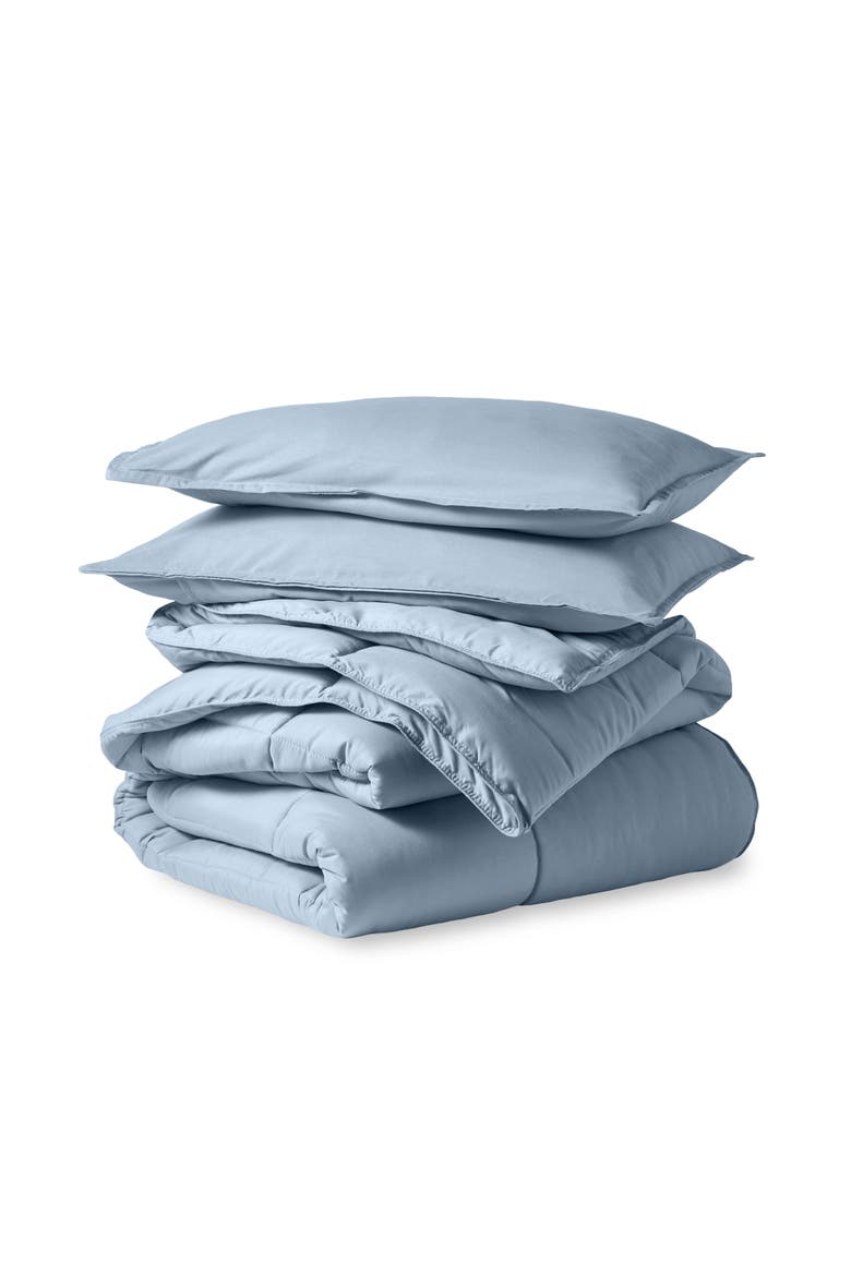 All-Season Down Alternative Comforter Set, Main, color, Dusty Blue