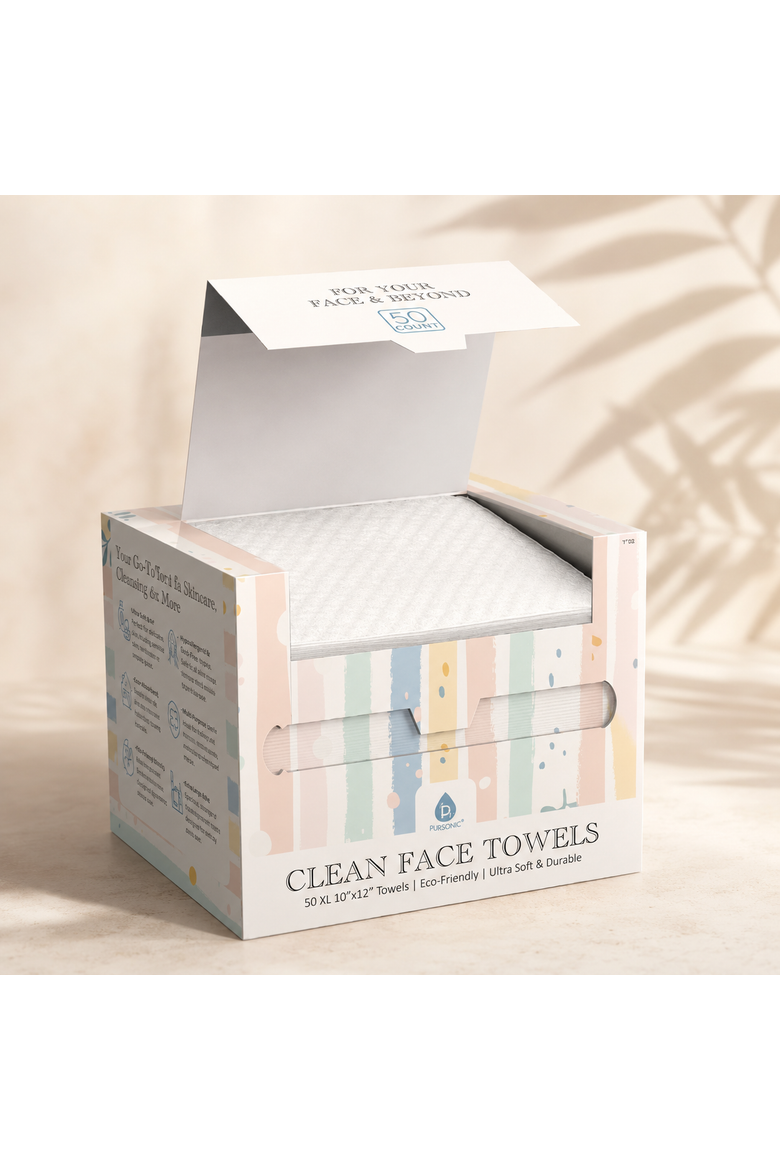 XL Biodegradable Face Cloths 50-Pack, Alternate, color, White