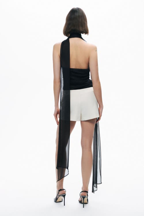 Nocturne Low Waist Mini Skort In Ivory