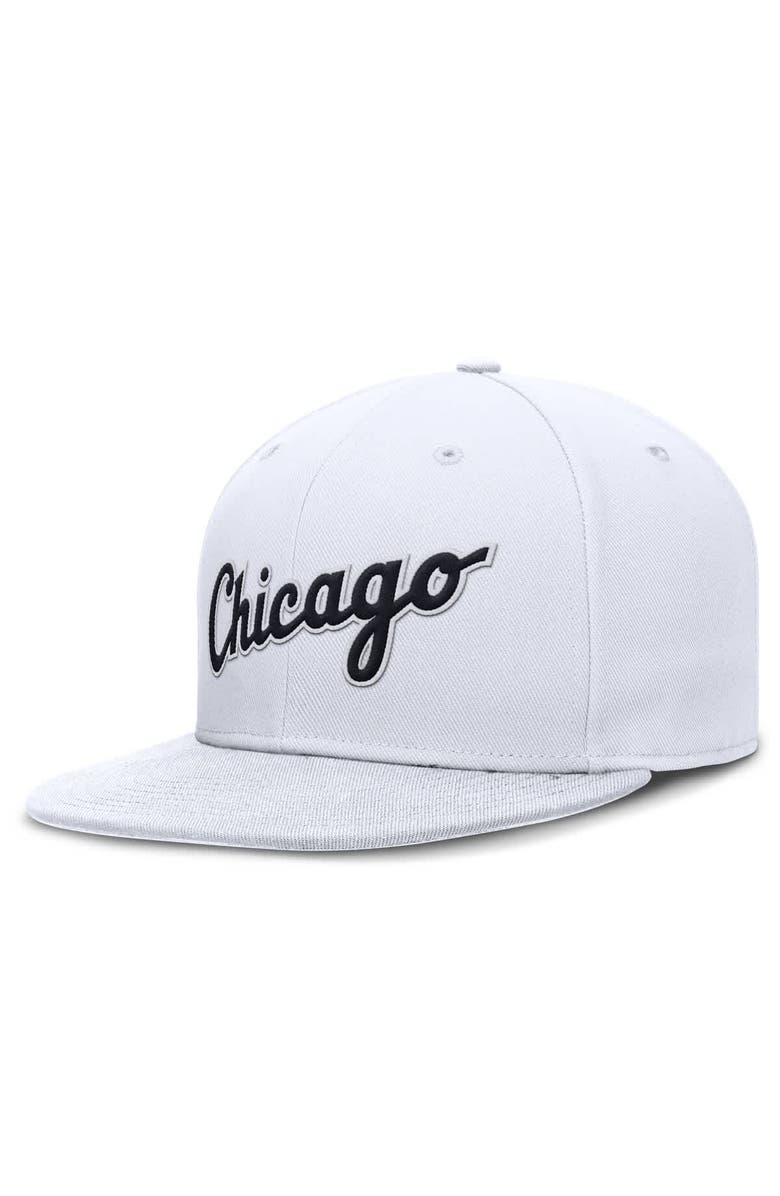 Nike Men's Nike White Chicago White Sox True Performance Fitted Hat, Main, color, White