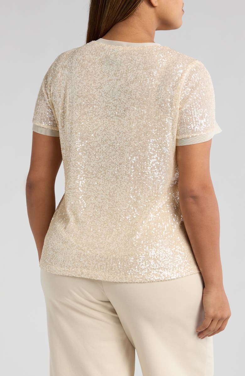 Anne Klein Sequin T-Shirt, Alternate, color, 