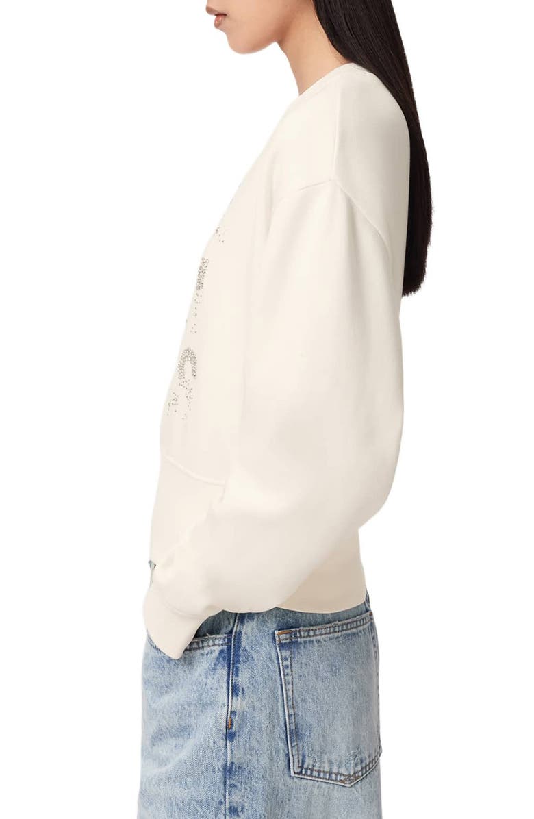 AllSaints Stacks Separo Sweatshirt, Alternate, color, Optic White