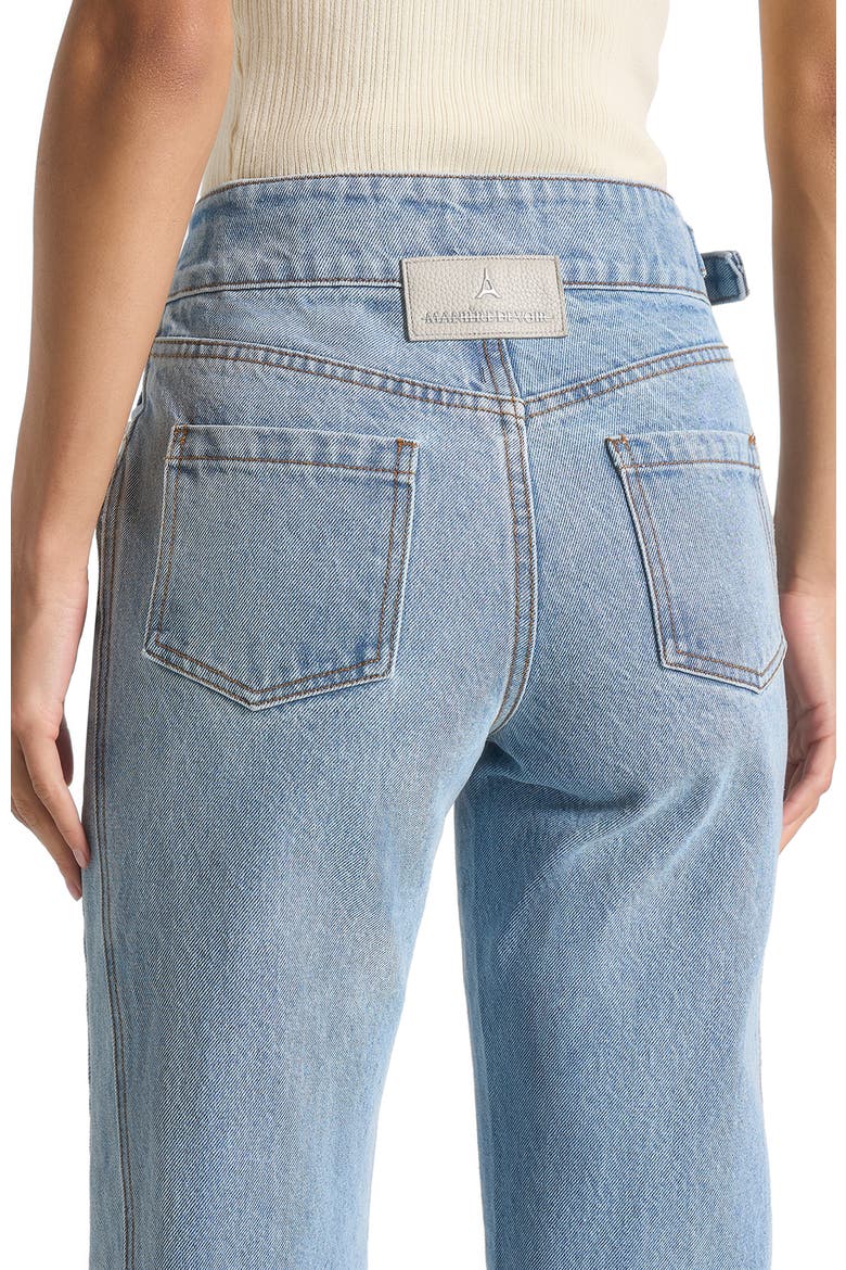 Loane Twist Leg Boyfriend Jeans With Waist Adjuster, Alternate, color, Mid Blue