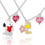 PEANUTS Snoopy & Woodstock BFF 2 Piece Necklace Set - 16 + 3.25''
